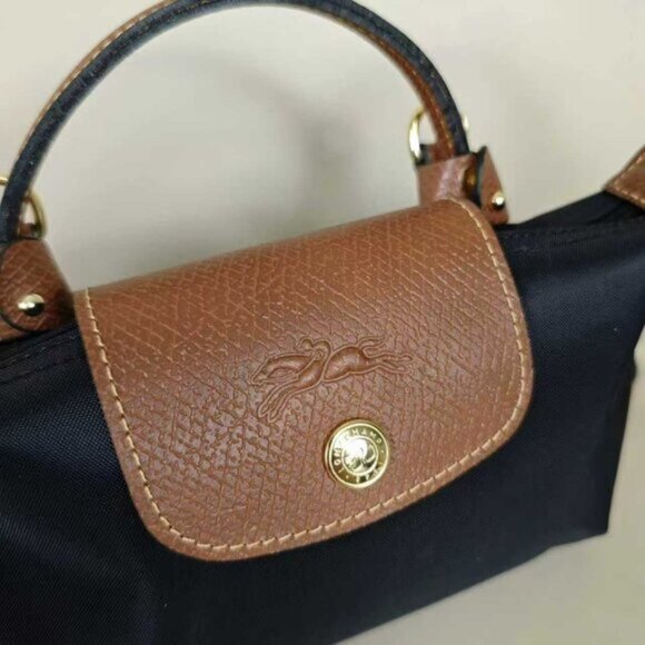 Longchamp Black and Brown Mini Bag - Picture 3 of 5